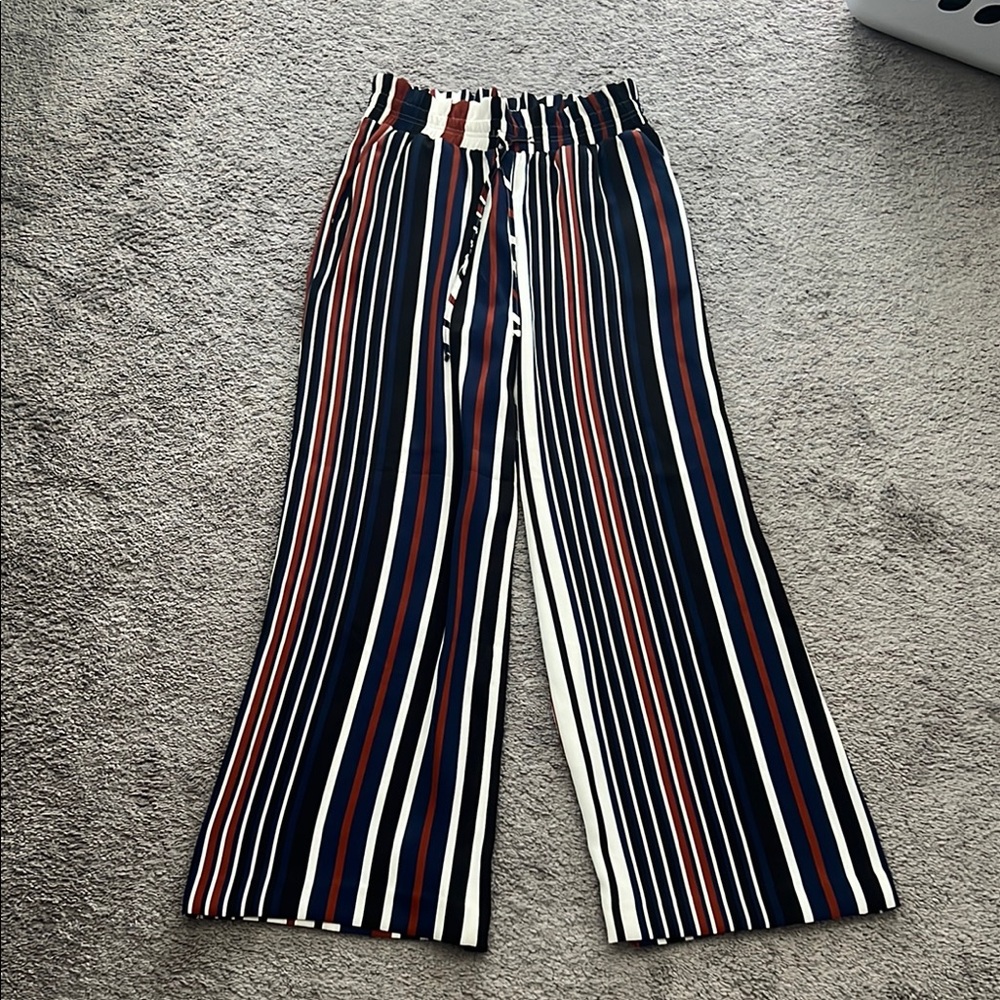 Striped Wide-Leg Pants size medium.